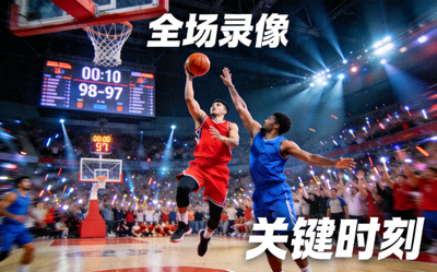 网球运动员发球动作 - 选手在球场上专注挥拍